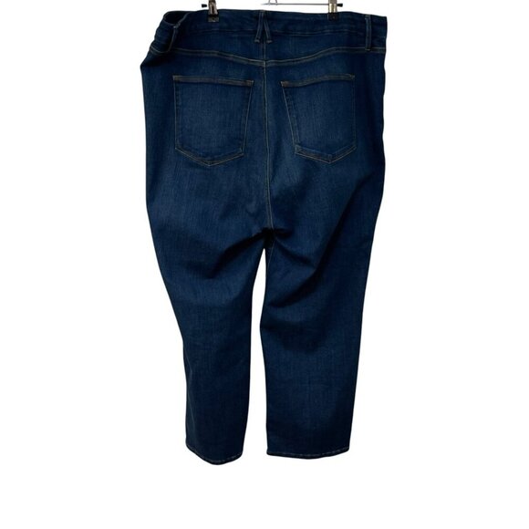 Good American Good Legs Straight Jeans Curve Plus Size 22 Blue Stretch Dark Wash - Picture 6 of 7